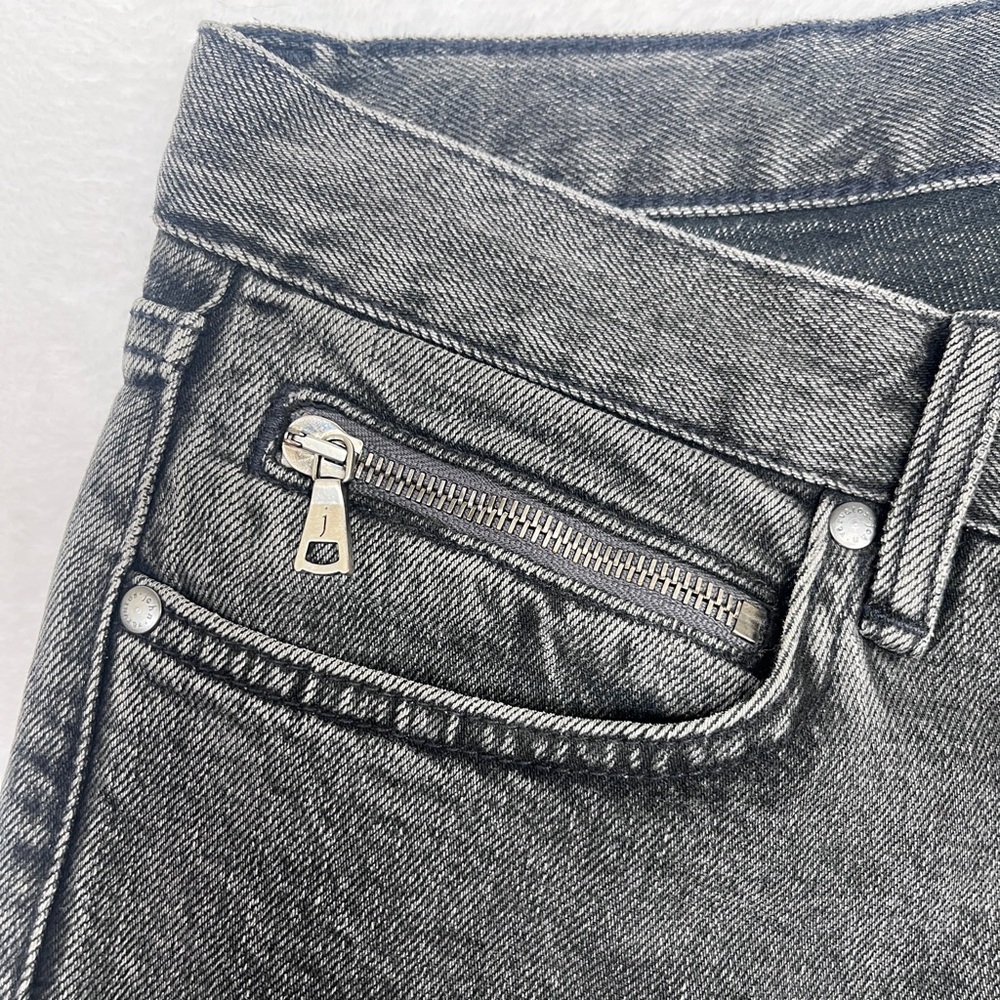 John Varvatos Men’s Sz 32 Gray Distressed Jeans Rocker Edgy Straight Leg Skull - Picture 4 of 11